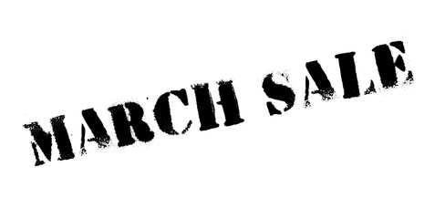 March Sale rubber stamp. Grunge design with dust scratches. Effects can be easily removed for a clean, crisp look. Color is easily changed.