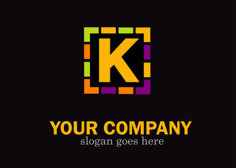 Fototapeta premium K alphabet letter mosaic vector design