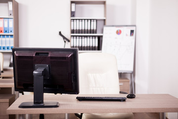 Empty modern business office. Interior design. Open space