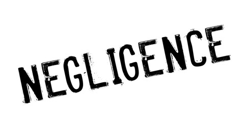 Negligence rubber stamp. Grunge design with dust scratches. Effects can be easily removed for a clean, crisp look. Color is easily changed.
