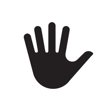 Hand palm silhouette icon