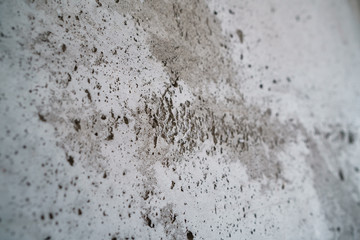 angle shot of new concrete wall with shallow focus