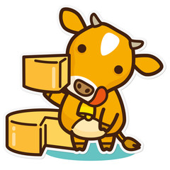 牛と乳製品 チーズ