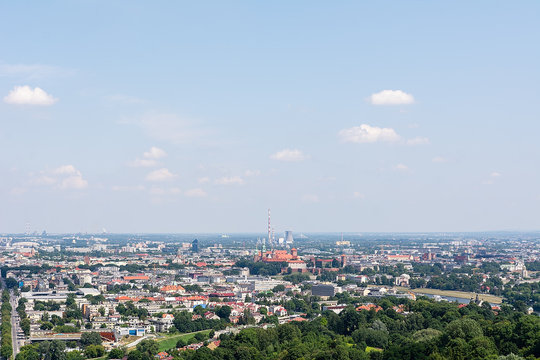 Fototapeta View on the Krakow from Kosciuszko mound (Poland)