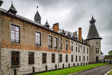 Fototapeta na wymiar Beautiful old castle in Belgium, springtime