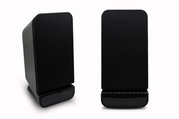 Isolated two desktop speakers