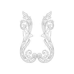 Ornament vintage baroque vector