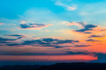 Clouds at the sunset