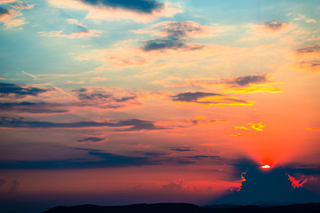 Clouds at the sunset