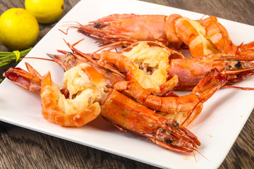 Grilled tiger prawn