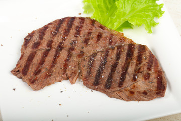 Grilled beef steak