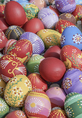 colorful easter eggs as a background
