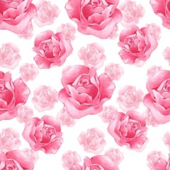 Floral seamless pattern. Watercolor background with roses 3