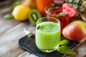 Assorted fresh fruit and vegetable juices