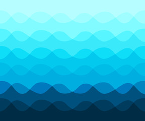 Abstract pattern with motion waves, curve blue lines