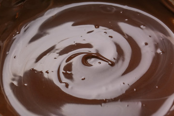 Closeup view of delicious sweet chocolate sauce