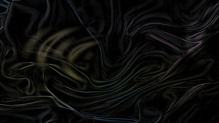 Abstract black background with colorful wrinkles