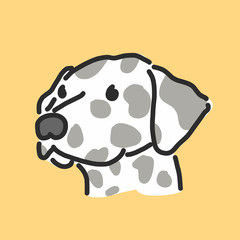 Cute Dog Cartoon. hand drawn. line drawing. vector illustration.
