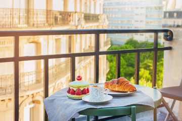 French breakfast with a view.