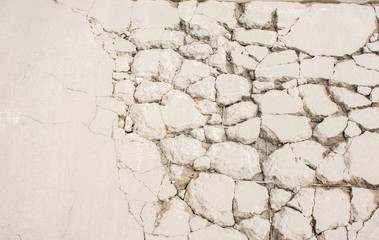 Cracking of concrete cement floor.
