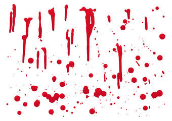 set of blood for halloween decoration, vector illustration, set 2 - 166108813