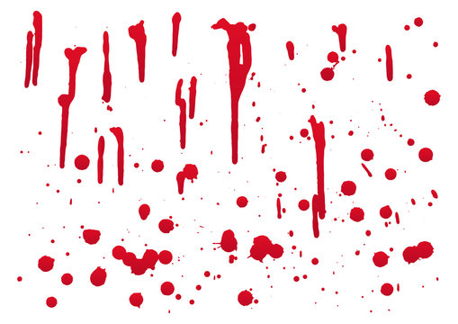 set of blood for halloween decoration, vector illustration, set 2