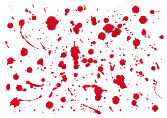 set of blood for halloween decoration, vector illustration, set 4