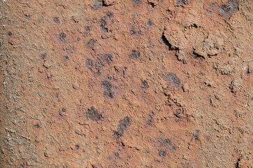 iron is covered with rust