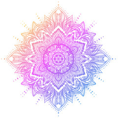 Vector ornamental Lotus flower, ethnic art, patterned Indian paisley. Hand drawn illustration. Invitation element.