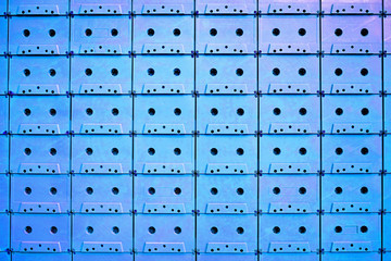 Blue color tapes in normal aspect as background