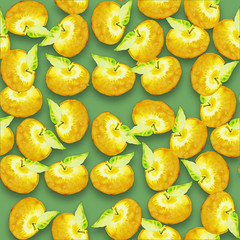 Watercolor illustration of an apple