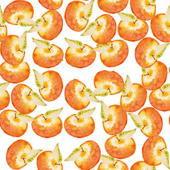 Watercolor illustration of an apple