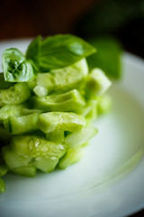 Fresh cucumber salad