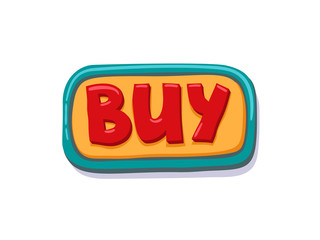 Hand drawn Buy web button. internet button