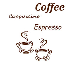 cups of coffee cappuccino espresso