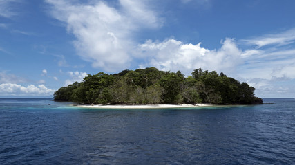 Coral Island in Marovo Lagoon, World Heritage Site in Solomon Islands
