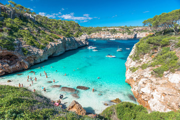 Fantastic bathing bay on the Mediterranean - Cala Moro - Mallorca – 4870 - obrazy, fototapety, plakaty