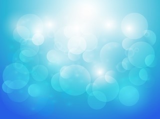 Abstract blue bokeh and blurred background