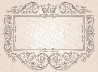 Vintage ornate blank