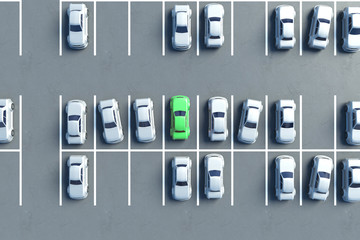 Parking lot aerial view © peshkova