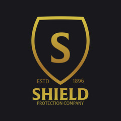 Shield logo. Protection company. Security. Guardian. Vector illustration.