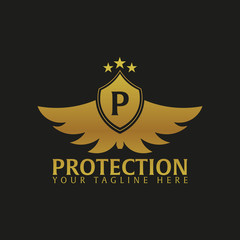 Shield logo. Protection company. Security. Guardian. Vector illustration.