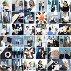 Obraz premium Big collage of different businesspeople. Office, finance, and corporative relations concept.