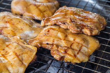 Delicious grilled chicken thigh barbecue