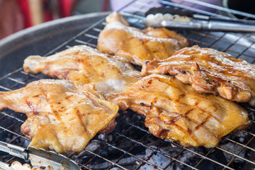 Delicious grilled chicken thigh barbecue