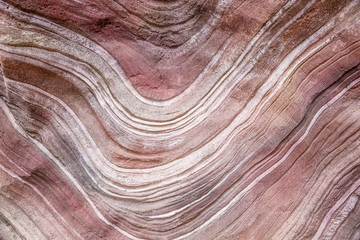 Closeup of abstract wave rock formation