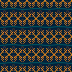 Seamless geometric pattern with ethnic motifs