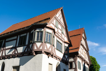 Fototapeta na wymiar Traditional German Residential Architecture HistoricNeighborhood Cultural Unique Building