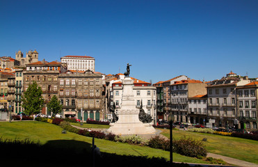 Fototapeta na wymiar The downtown of Porto - Oporto - in Portugal