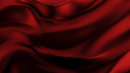 Plakat Abstract background with beautiful red cloth. 3d illustration, 3d rendering.